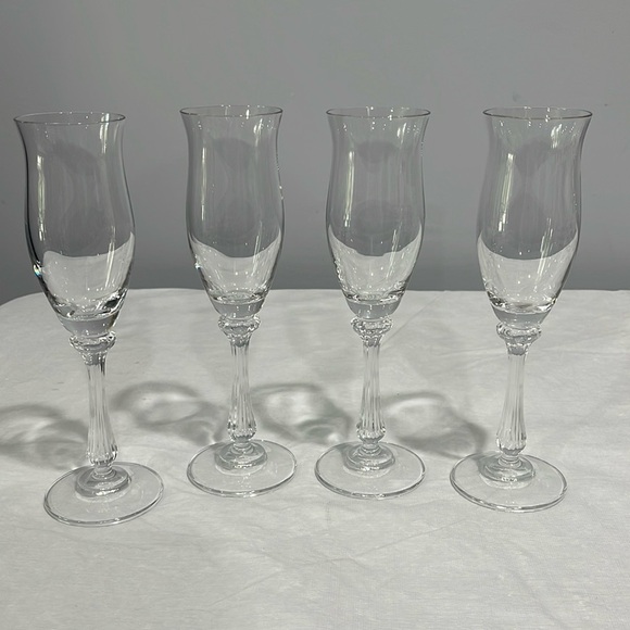 Mikasa Ardmore Fluted Champagne Glasses Vintage Elegant Crystal set of 4 - Picture 8 of 13